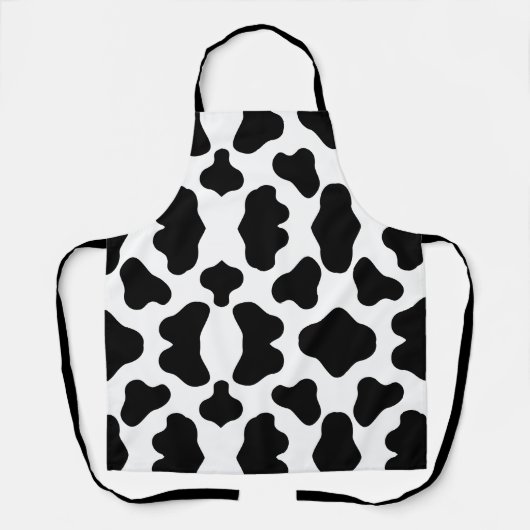 Modernes, schwarz-weißes Kokospalmendesign Schürze (Vorderseite)