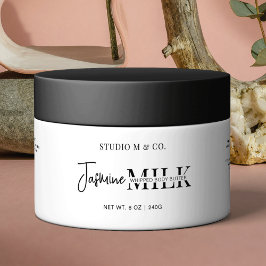 Modernes Schwarz-weißes Kosmetiksiegel Wasserflaschenetikett