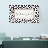 Modernes Schwarz-weißes Leopard-Muster für Tierdru Banner (Messeveranstaltung)