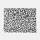 Modernes Schwarz-weißes Leopard-Muster für Tierdru Fußmatte (Vorderseite)