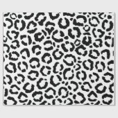 Modernes Schwarz-weißes Leopard-Muster für Tierdru Geschenkpapier (Flach)