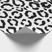 Modernes Schwarz-weißes Leopard-Muster für Tierdru Geschenkpapier (Ecke)