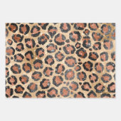 Modernes Schwarz-weißes Leopard-Muster für Tierdru Geschenkpapier Set (Vorderseite 3)