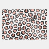 Modernes Schwarz-weißes Leopard-Muster für Tierdru Geschenkpapier Set (Vorderseite 2)