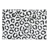 Modernes Schwarz-weißes Leopard-Muster für Tierdru Kissenbezug (Rückseite)