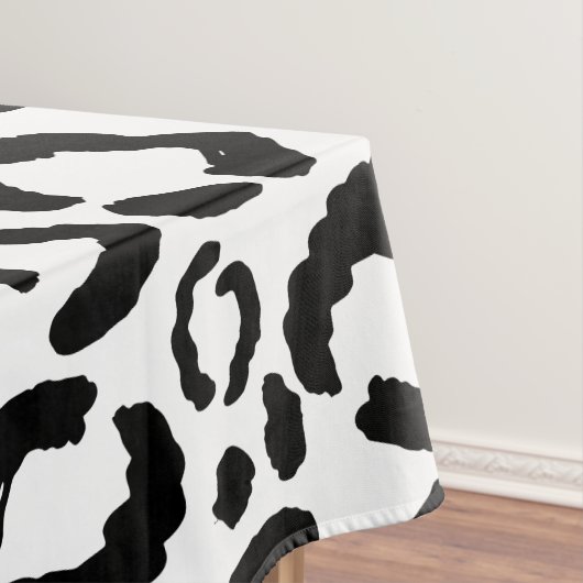 Modernes Schwarz-weißes Leopard-Muster für Tierdru Tischdecke (Beispiel)