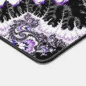 Modernes Schwarz-weißes Lila Fraktal Schreibtischunterlage (Ecke)