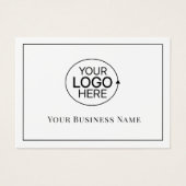 Modernes Schwarz-weißes Logo-Geschenkgutachten (Vorderseite)