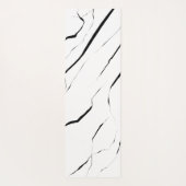 Modernes Schwarz-weißes Marmormonogramm Yogamatte (Rückseite)