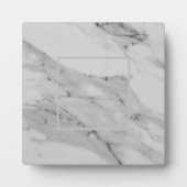 Modernes Schwarz-weißes Marmormuster Fotoplatte (Vorderseite)