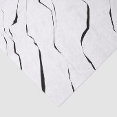 Modernes Schwarz-weißes Marmormuster Seidenpapier (Ausschnitt)