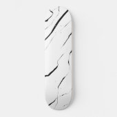 Modernes Schwarz-weißes Marmormuster Skateboard (Vorderseite)