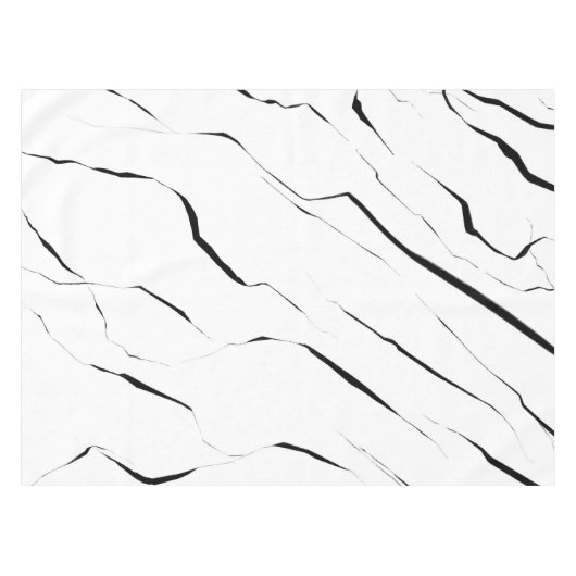 Modernes Schwarz-weißes Marmormuster Tischdecke (Vorderseite (Horizontal))