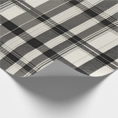 Modernes Schwarz-weißes Monochromie-Kariert Geschenkpapier (Ecke)