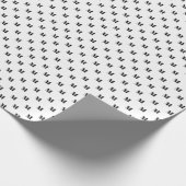 Modernes, Schwarz-weißes Monogramm Geschenkpapier (Ecke)