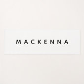 Modernes Schwarz-weißes Monogramm Yogmata Yogamatte (Vorderseite (Horizontal))