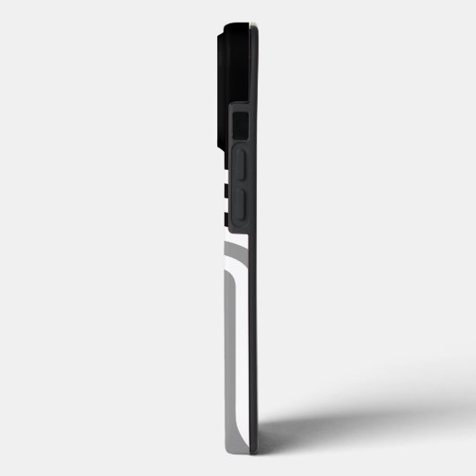 Modernes Schwarz-weißes Monotone-Urmodell Case-Mate iPhone Hülle (Rückseite / Links)
