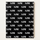 Modernes, schwarz-weißes Muster Planer (Rückseite)