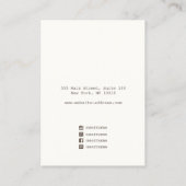 Modernes Schwarz-weißes Ohrring-Display Visitenkarte (Rückseite)