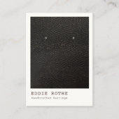 Modernes Schwarz-weißes Ohrring-Display Visitenkarte (Vorderseite)