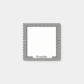 Modernes Schwarz-weißes optisches Illusionsdesign Post-it Klebezettel (Vorderseite)