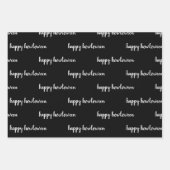 Modernes Schwarz-weißes Orange Dog Halloween Geschenkpapier Set (Vorderseite 2)