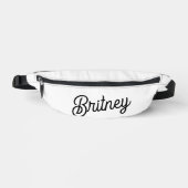 Modernes Schwarz-weißes Personalisiertes Monogramm Bauchtasche (Vorderseite)