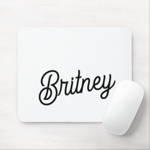 Modernes Schwarz-weißes Personalisiertes Monogramm Mousepad