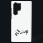 Modernes Schwarz-weißes Personalisiertes Monogramm Samsung Galaxy Hülle<br><div class="desc">Die Schwarz-weiße Personalisierte Monogram und der Name Samsung Galaxy S22 Ultra Case wären ein stilvolles und funktionelles Zubehör für Ihr Handy. Das Schwarz-Weiß-Design, personalisiert mit Ihrem Monogramm und Namen, fügt eine Touch Eleganz hinzu und bietet gleichzeitig einen robusten Schutz für Ihr Gerät. Es eignet sich hervorragend, um Ihren Stil zu...</div>