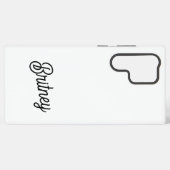 Modernes Schwarz-weißes Personalisiertes Monogramm Samsung Galaxy Hülle (Rückseite (Horizontal))