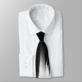 Modernes Schwarz-weißes Pinseldesign Krawatte (Gebunden)