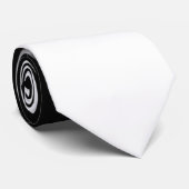 Modernes Schwarz-weißes Pinseldesign Krawatte (Gerollt)