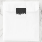 Modernes Schwarz-weißes Pinseldesign Quadratischer Aufkleber (Tasche)
