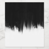 Modernes Schwarz-weißes Pinseldesign Weinetikett (Einzelnes Label)