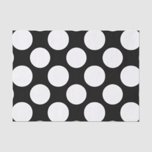 Modernes Schwarz-weißes Polka-Punkt-Muster Seidenpapier