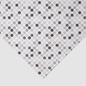 Modernes Schwarz-weißes Polkapunktmustermonogramm Seidenpapier (Ausschnitt)