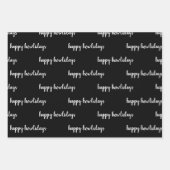 Modernes Schwarz-weißes Roter Hund Themenurlaub Geschenkpapier Set (Vorderseite 2)