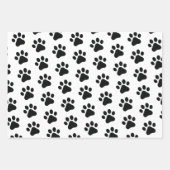 Modernes Schwarz-weißes Roter Hund Themenurlaub Geschenkpapier Set (Vorderseite)