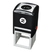 Modernes Schwarz-weißes Rundschreiben Permastempel (Produkt)