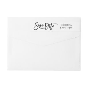 Modernes Schwarz-weißes SAVE THE DATE Wedding