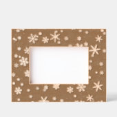 Modernes Schwarz-weißes Schneeflockenmuster Geätzte Rahmen (Vorderseite)