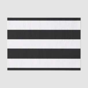 Modernes Schwarz-weißes Streifen-Muster Seidenpapier