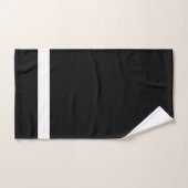 Modernes Schwarz-weißes Strickmonogramm Badhandtuch Set (Handtuch)