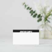 Modernes Schwarz-weißes Template Trendy B&W Visitenkarte (Stehend Vorderseite)