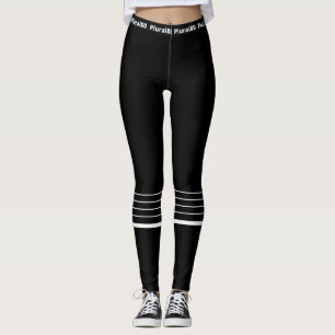 Modernes Schwarz-weißes Training Leggings