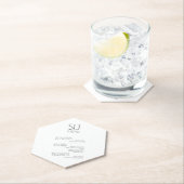 Modernes Schwarz-weißes und feines Hochzeitsmenü Untersetzer (Vor Ort)