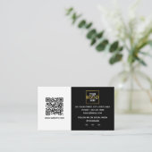 Modernes Schwarz-weißes Unternehmen - Ihr Logo mit Visitenkarte (Stehend Vorderseite)