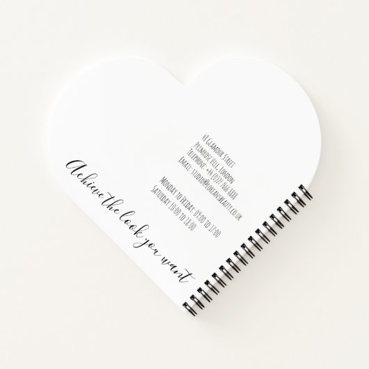 Modernes Schwarz-weißes Wavy Hair Pink Bow Hairsty Notizblock (Rückseite)