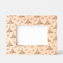 Modernes Schwarz-weißes Weihnachtsbaummuster Geätzte Rahmen