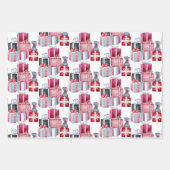 Modernes Schwarz-weißes Weihnachtsgebäck Geschenkpapier Set (Vorderseite 2)